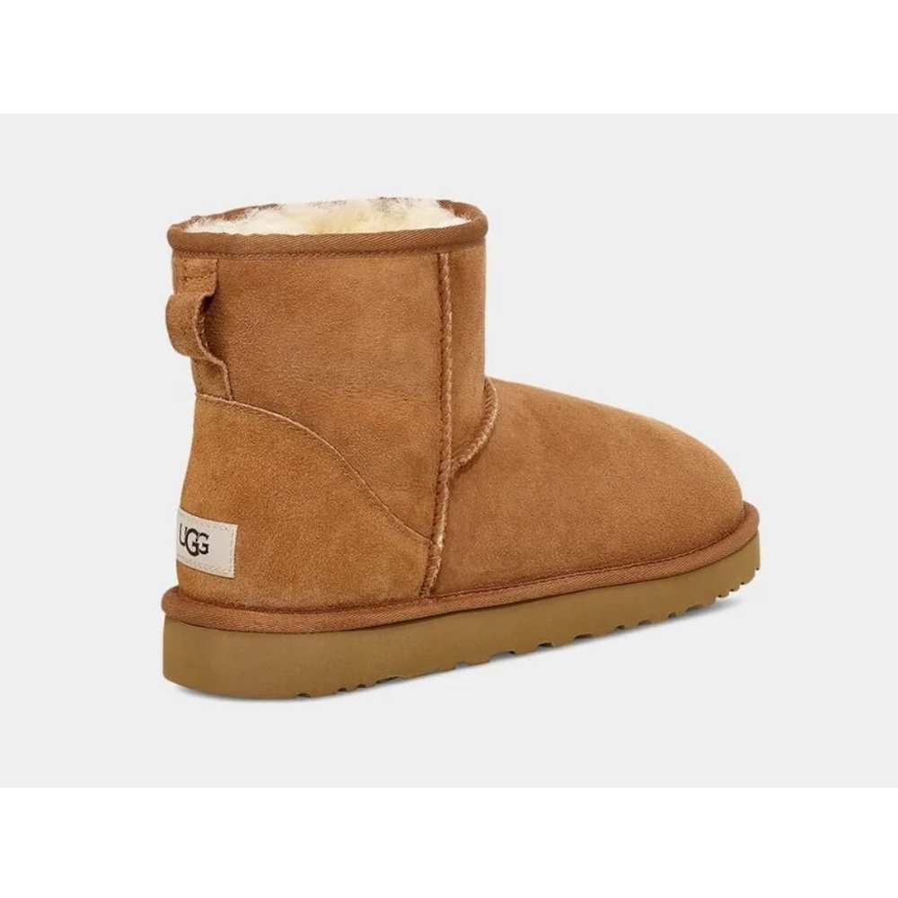 UGG Men's Classic Mini Boot Chestnut Suede Sheepskin Ankle Bootie Slip-On 16 - Picture 4 of 10